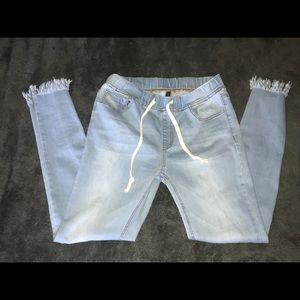 Fashion Nova drawstring Jogger jeans sz L